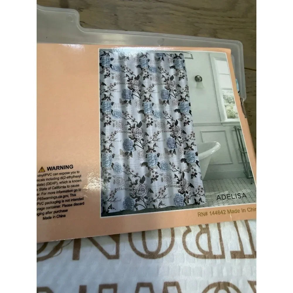 Luv Betsey Blush Design 13 Piece Shower Curtain Set. The set includes one 72in x